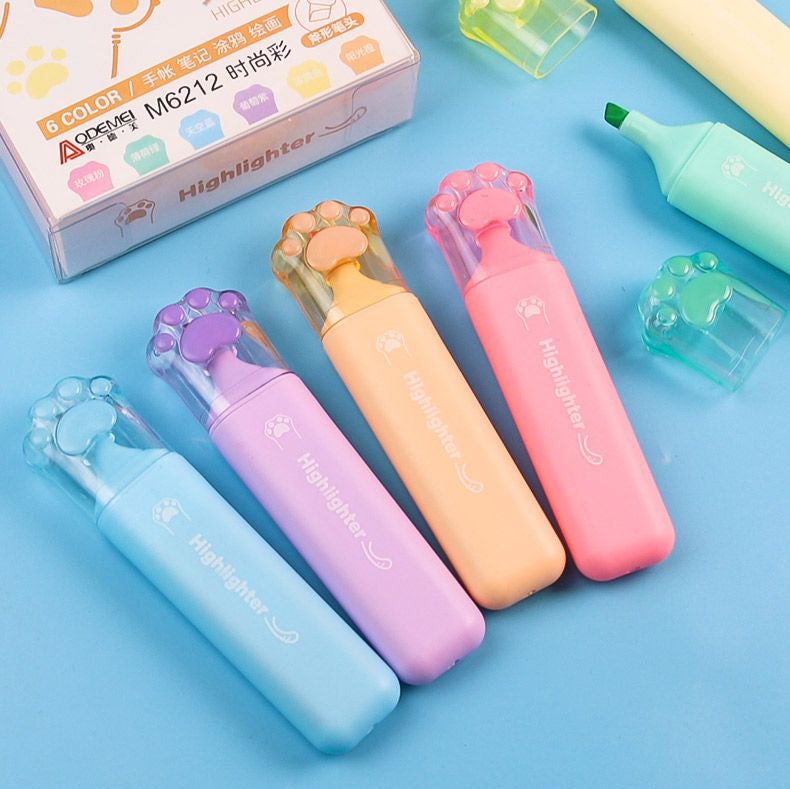 6-FARBIGE TEXTMARKER-PINSEL-SET