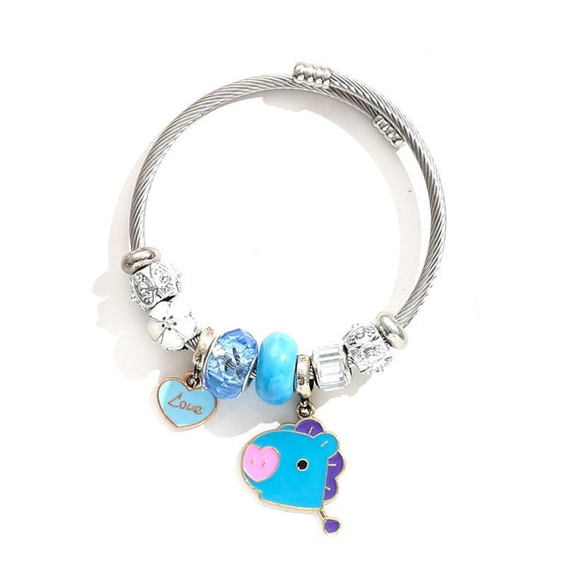 EDELSTAHL BT21/BTS CHARMS ARMBAND (alle Charaktere)