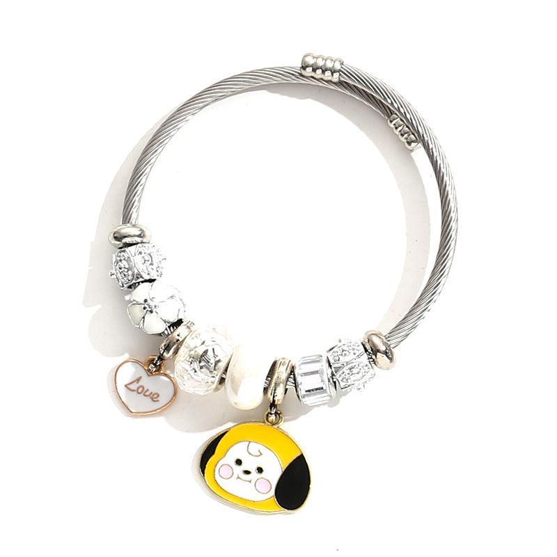 EDELSTAHL BT21/BTS CHARMS ARMBAND (alle Charaktere)