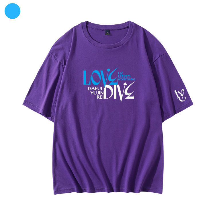 IVE MERCH LOVE DIVE 100% BAUMWOLLE T-SHIRTS (verschiedene Farben)
