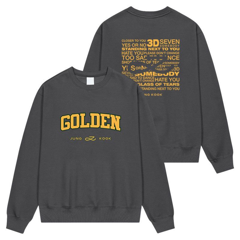 Goldener Jungkook-Kapuzenpullover