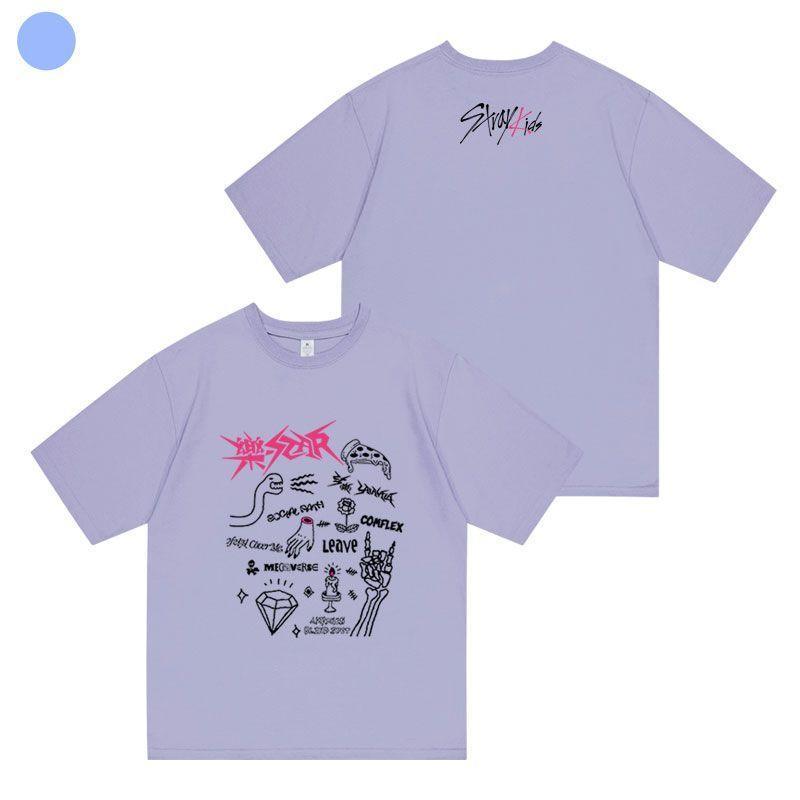 STRAY KIDS 乐-STAR T-SHIRT 100% BAUMWOLLE (verschiedene Farben)