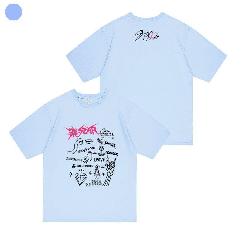 STRAY KIDS 乐-STAR T-SHIRT 100% BAUMWOLLE (verschiedene Farben)