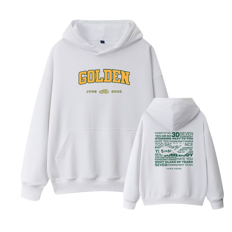 Goldener Jungkook-Kapuzenpullover
