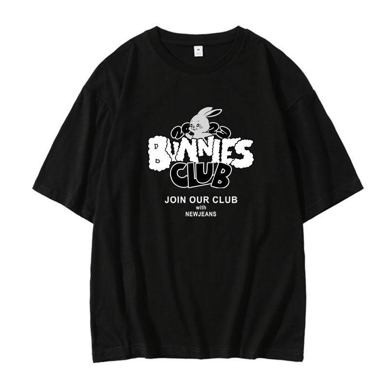NEWJEANS BUNNIES CLUB T-SHIRTS 100% BAUMWOLLE (verschiedene Farben)