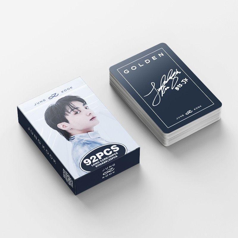 JUNGKOOK GOLDEN PHOTOCARDS 92 PCS (60 PHOTOCARDS + 32 STICKERS)