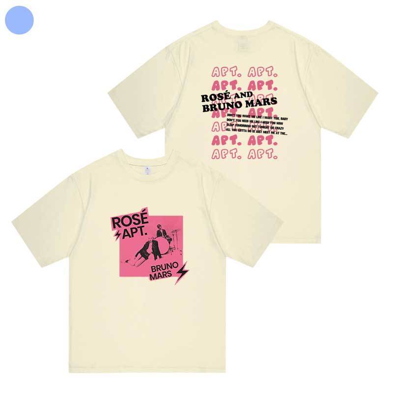 ROSÉ (BLACKPINK) UND BRUNO MARS APT T-SHIRT 100% BAUMWOLLE