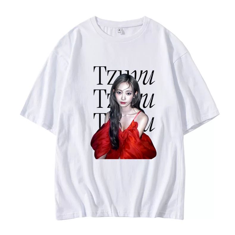 TZUYU (TWICE) 100% BAUMWOLLE SHIRT (weiß und schwarz)