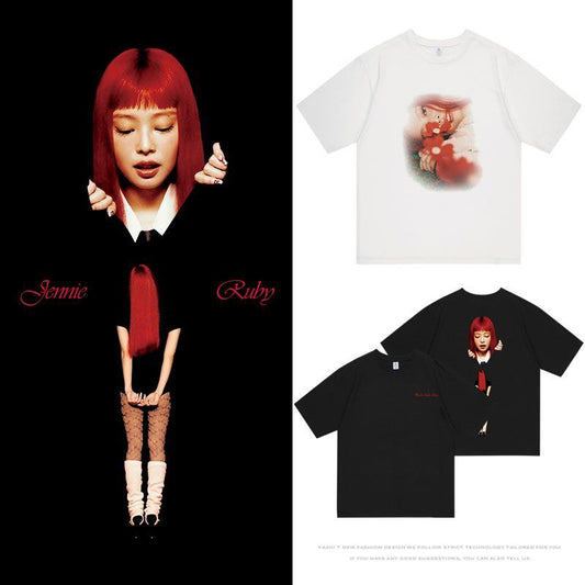 JENNIE (BLACKPINK) RUBY T-SHIRTS 100% BAUMWOLLE