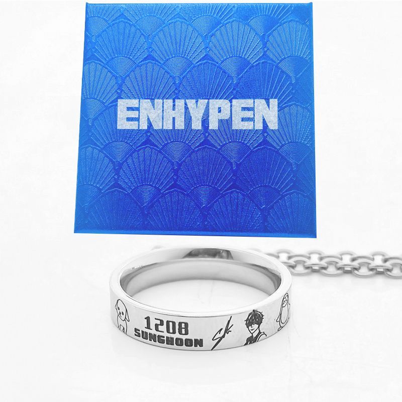 ENHYPEN-HALSKETTE (KETTE + RING) alle Mitglieder