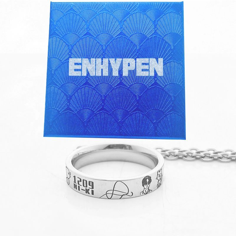 ENHYPEN-HALSKETTE (KETTE + RING) alle Mitglieder