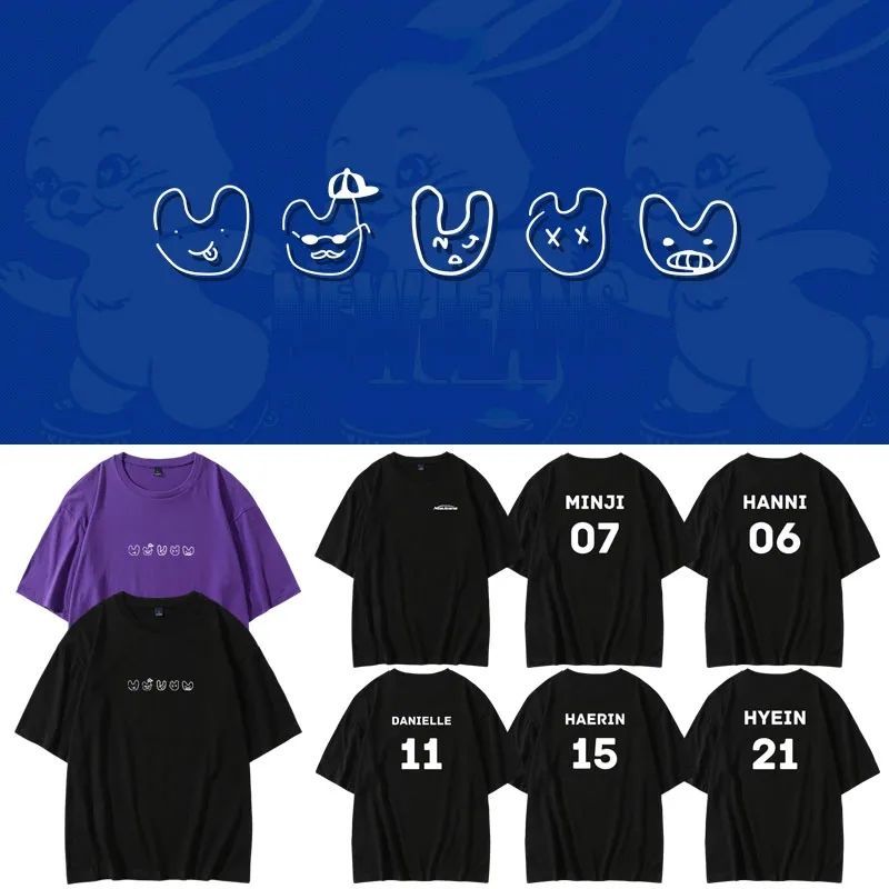 NEWJEANS T-SHIRTS 100% BAUMWOLLE - verschiedene Farben