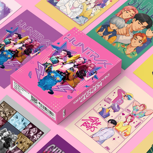 KPOP DEMON HUNTERS HUNTR/X SAJA BOYS FOTOKARTEN 55 STÜCK