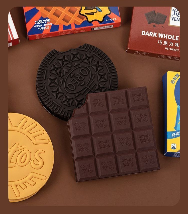 Lustige Notizblöcke mit Schokoladenduft