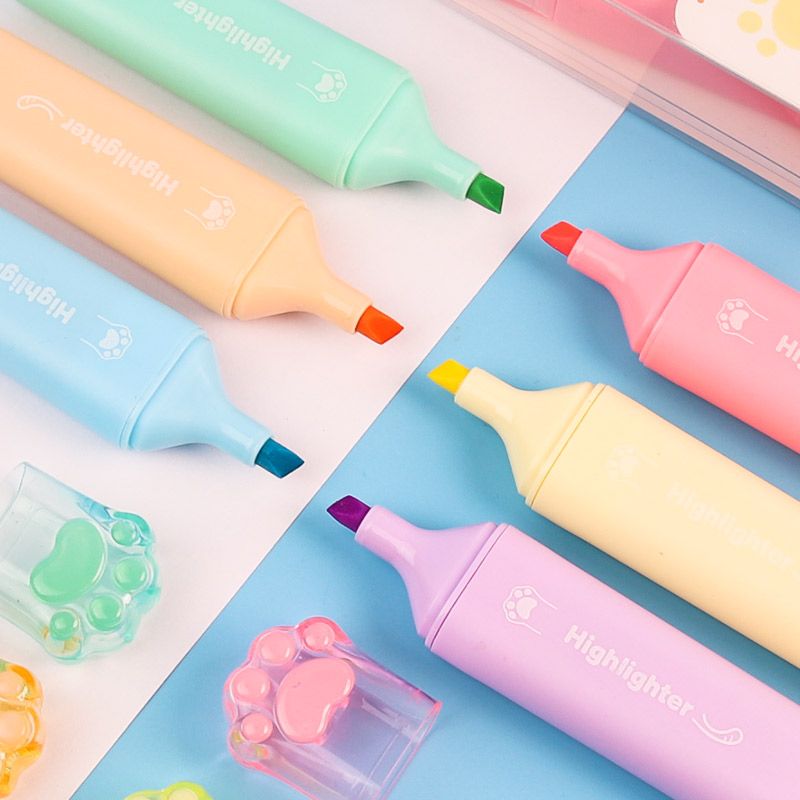 6-FARBIGE TEXTMARKER-PINSEL-SET