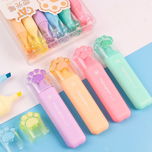 6-FARBIGE TEXTMARKER-PINSEL-SET