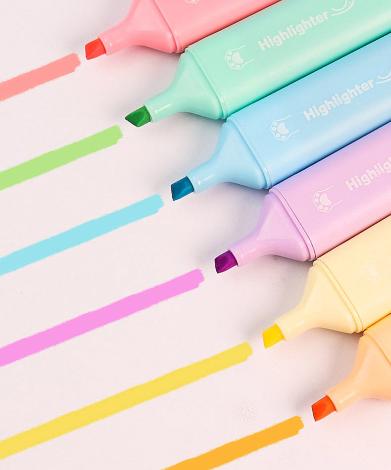 6-FARBIGE TEXTMARKER-PINSEL-SET