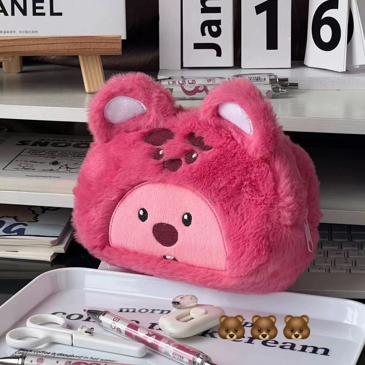 Bären-Plüsch-Federmäppchen