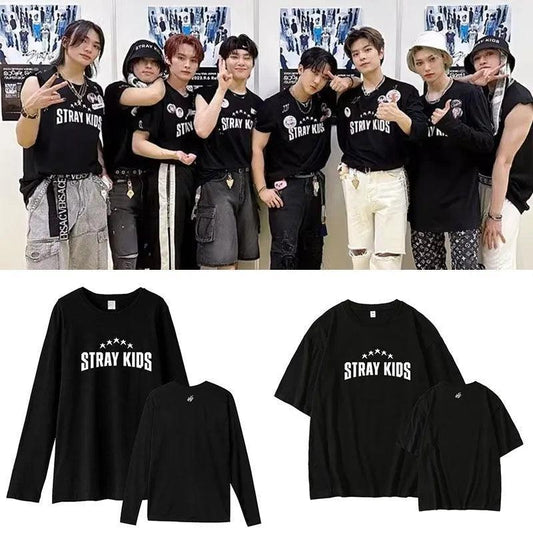 STRAY KIDS LANGARM T-SHIRT UND SHIRT 100% BAUMWOLLE