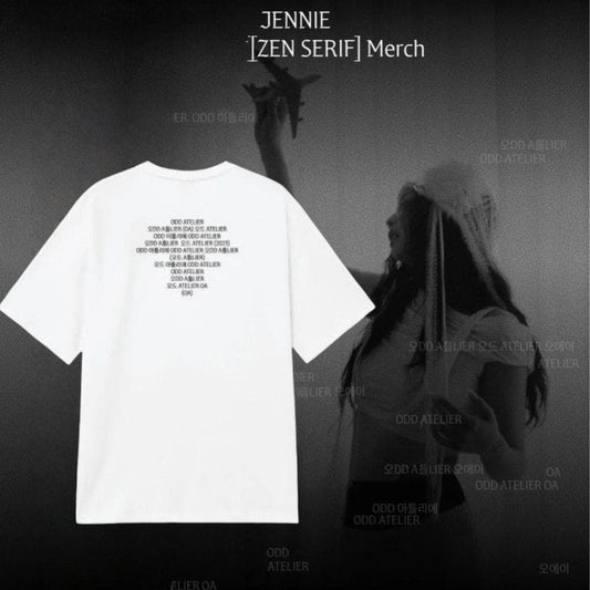 JENNIE (BLACKPINK) ZEN SERIF T-SHIRT 100% BAUMWOLLE