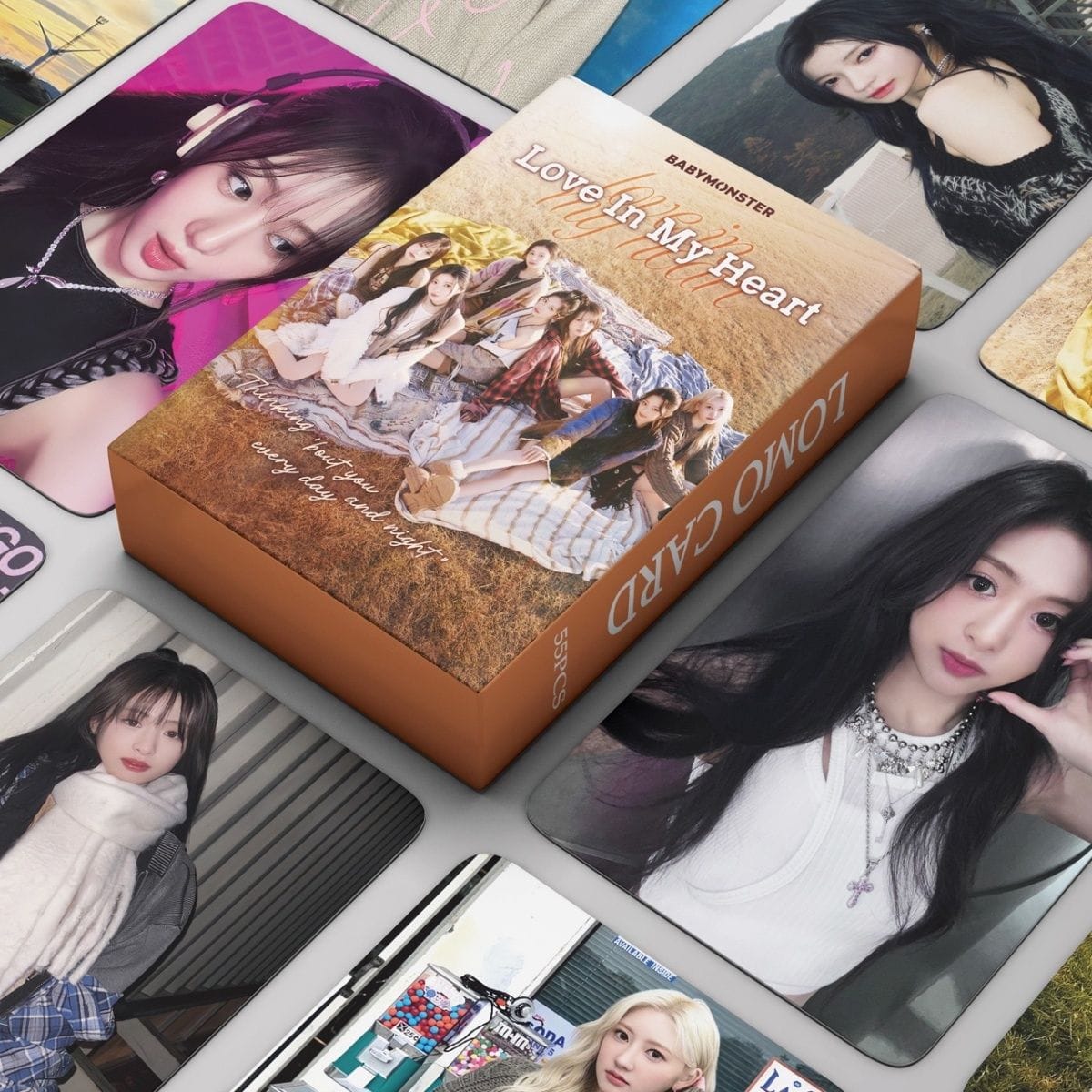 BABYMONSTER FOTOKARTEN LIEBE IN MEINEM HERZEN 55 STÜCK