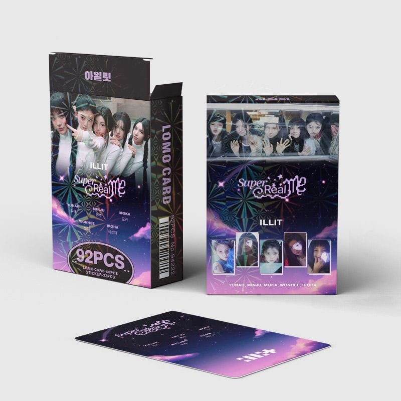 ILLIT SUPER REAL ME FOTOKARTEN 92 STÜCK (60 KARTEN + 32 AUFKLEBER)
