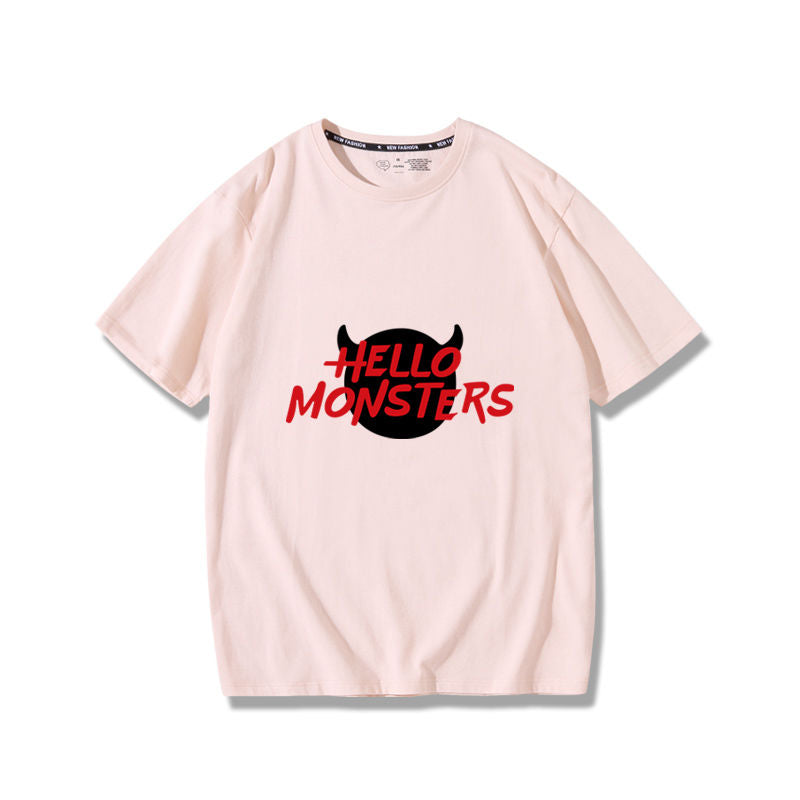 BABY MONSTER HELLO MONSTER T-SHIRT 100% BAUMWOLLE