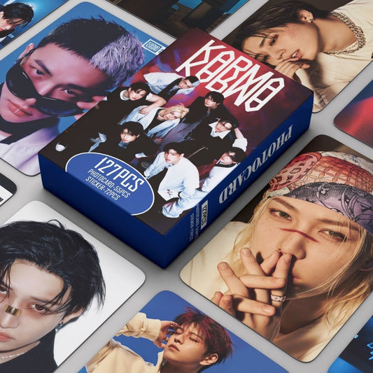 Fotokarten Stray Kids Karma 127 Stück (55 Karten + 72 Sticker)