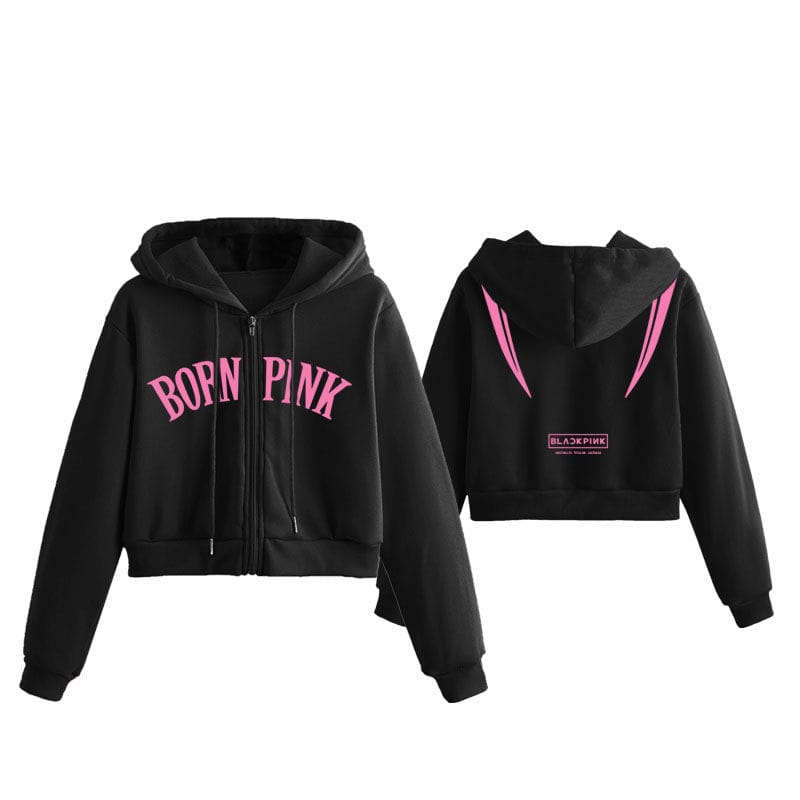 BLACKPINK BORN PINK CROPPED HOODIE