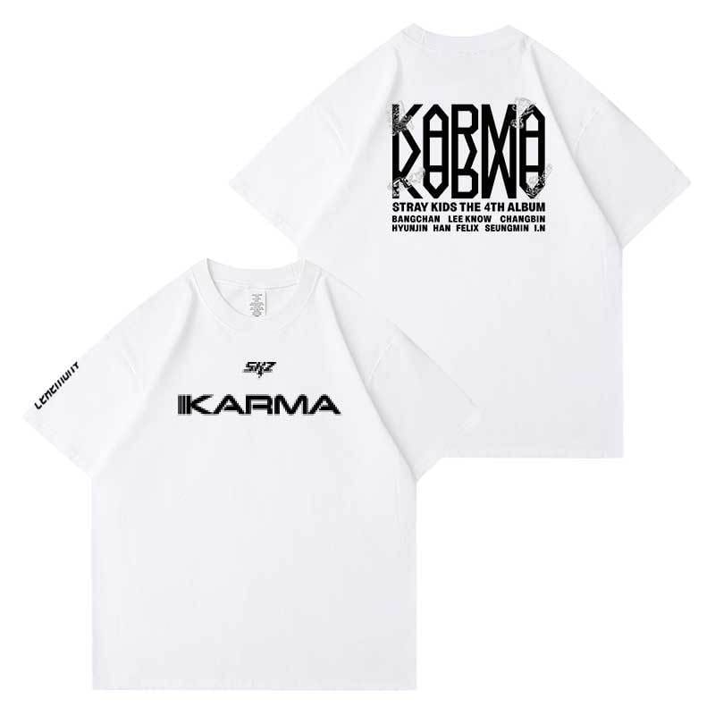 STRAY KIDS KARMA T-SHIRTS 100% BAUMWOLLE (WEISS)
