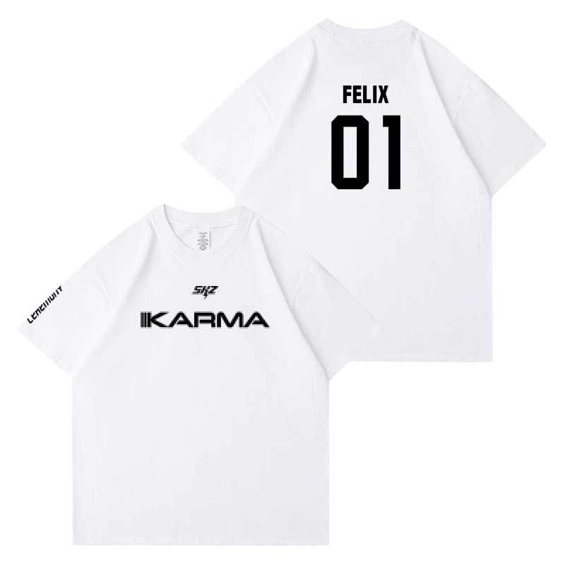 STRAY KIDS KARMA T-SHIRTS 100% BAUMWOLLE (WEISS)