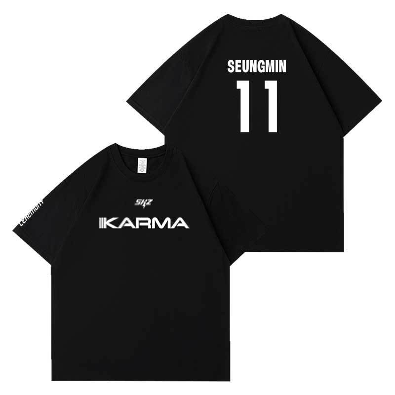 STRAY KIDS KARMA T-SHIRTS 100% BAUMWOLLE (SCHWARZ)