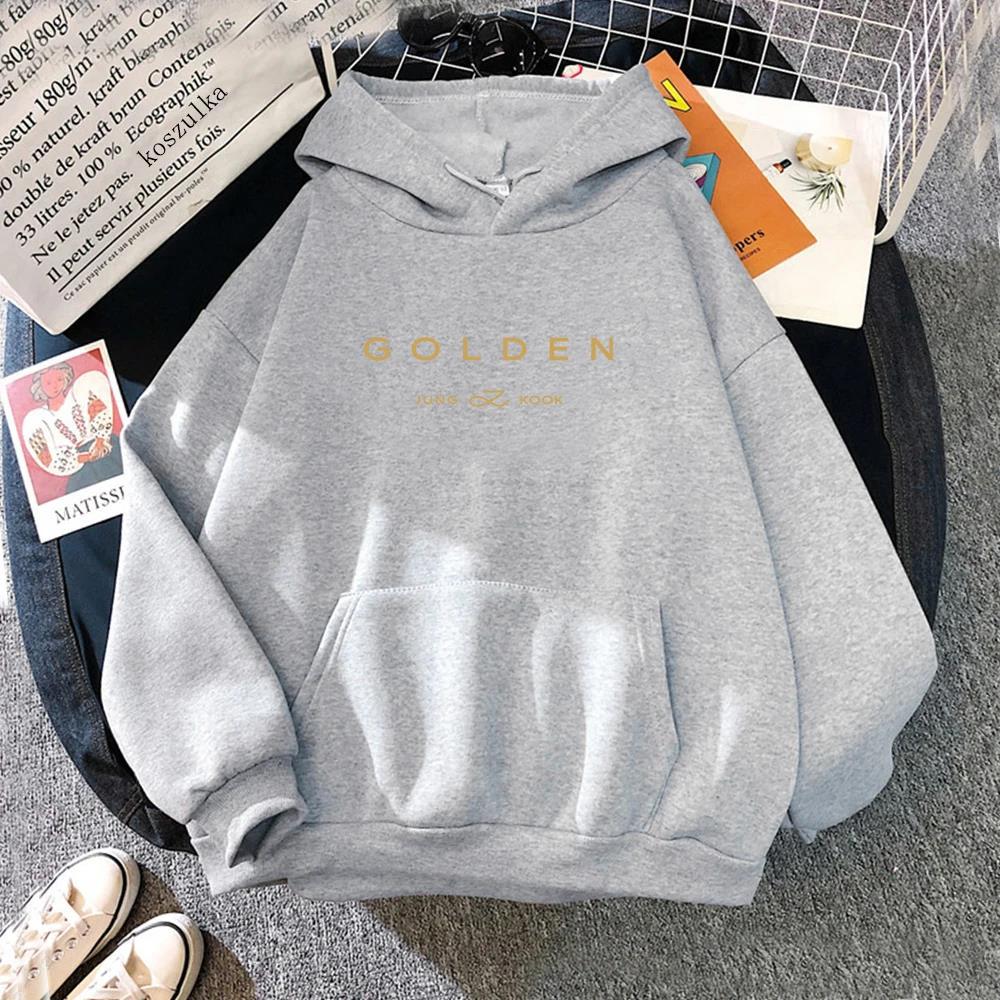 Goldener Jungkook-Kapuzenpullover