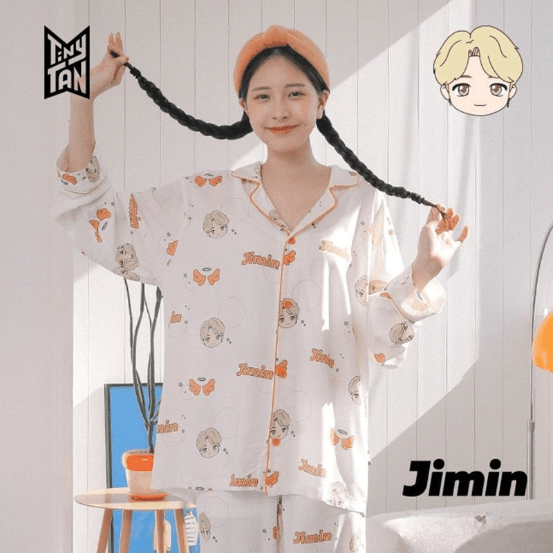 BTS MERCH TINY TAN MIC DROP PYJAMAS (alle Mitglieder)
