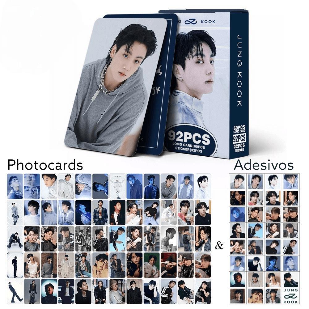 JUNGKOOK GOLDEN PHOTOCARDS 92 PCS (60 PHOTOCARDS + 32 STICKERS)
