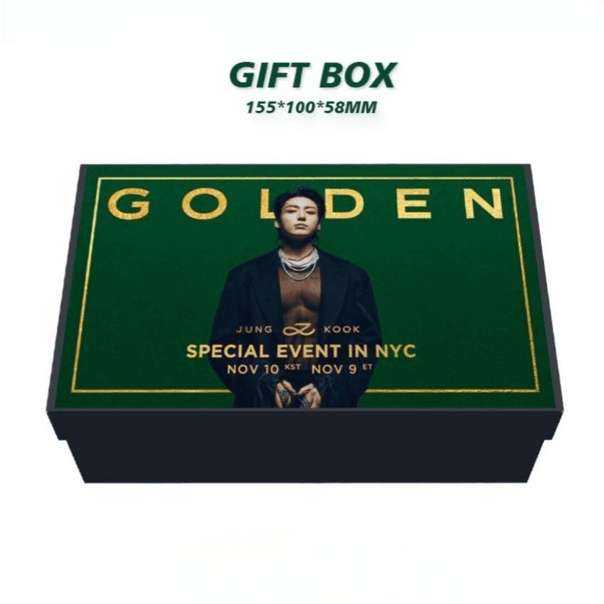 BTS JUNGKOOK GOLDEN KIT MIT 159 TEILEN (GESCHENKBOX MIT VERSCHIEDENEN ARTIKELN!✨)