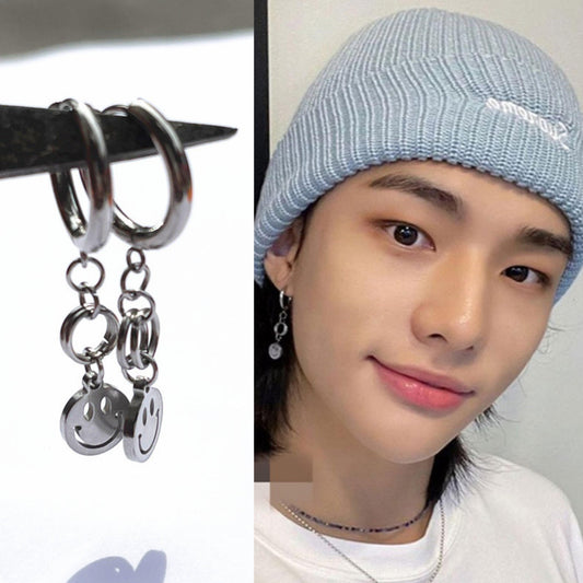 HYUNJIN STRAY KIDS Edelstahl Ohrringe