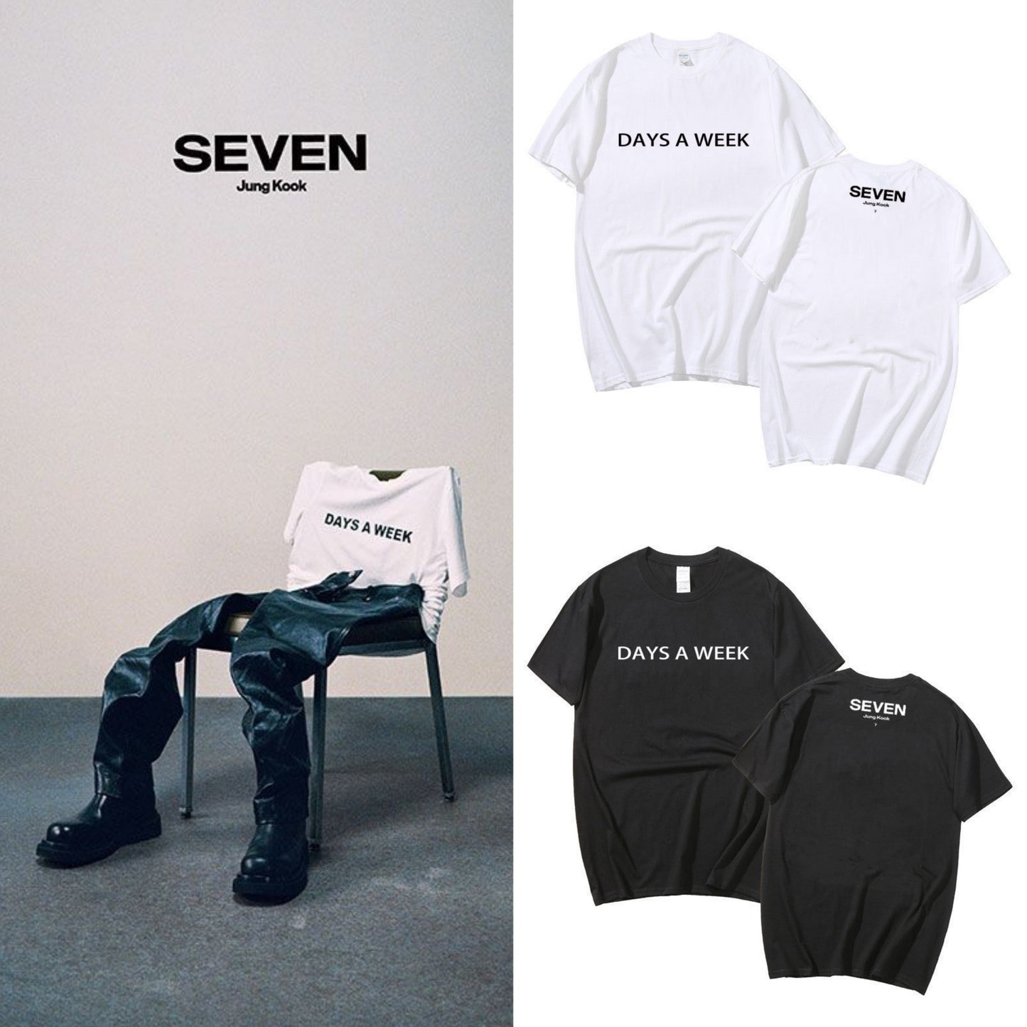 SEVEN JUNGKOOK T-SHIRT 100% BAUMWOLLE