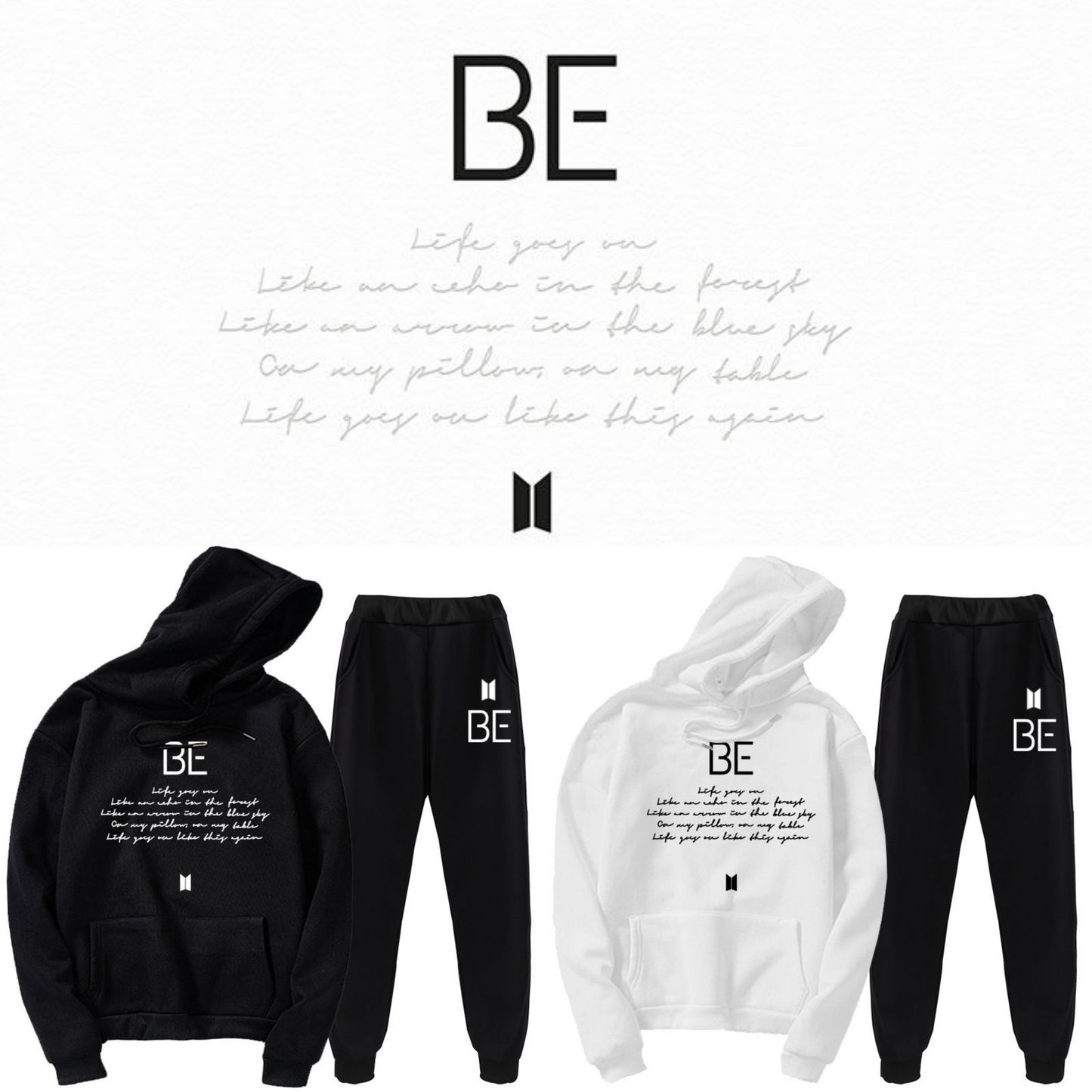 BTS BE HOODIE UND HOSENSET