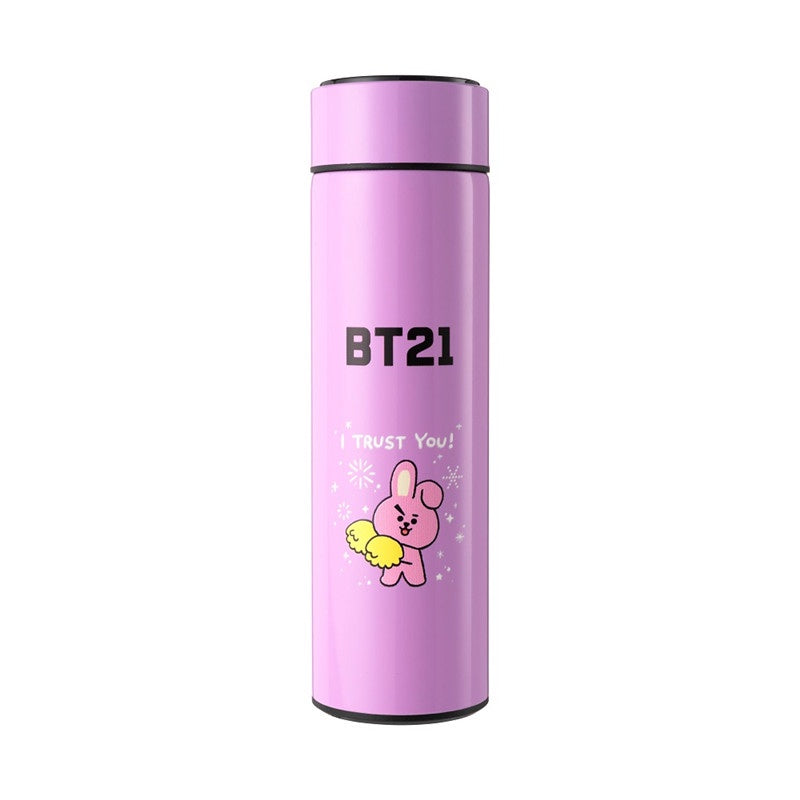 BT21 Thermoskanne aus Edelstahl, 500 ml, mit LED-Temperaturanzeige