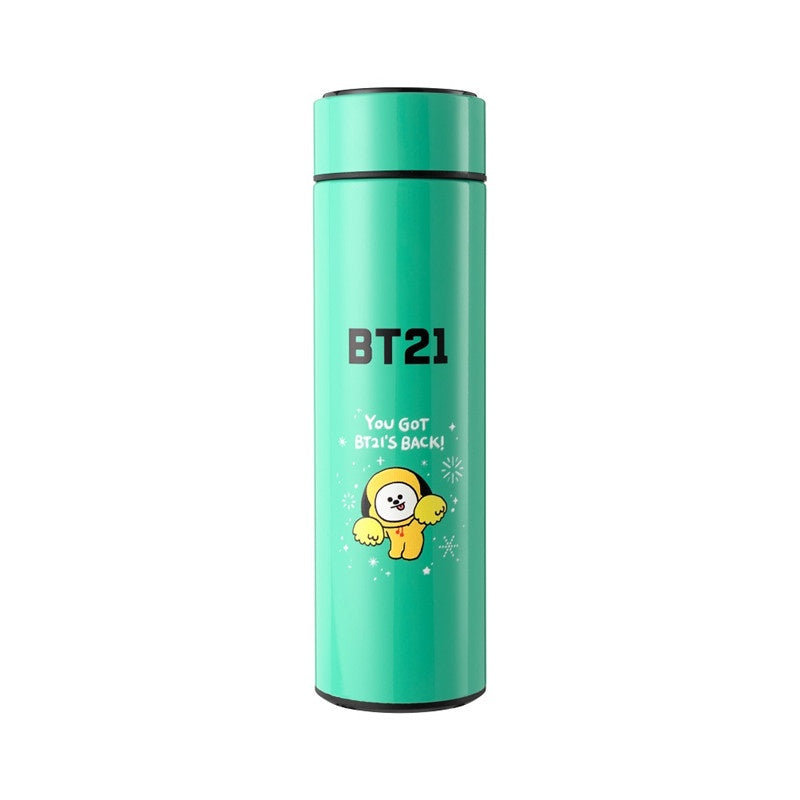 BT21 Thermoskanne aus Edelstahl, 500 ml, mit LED-Temperaturanzeige