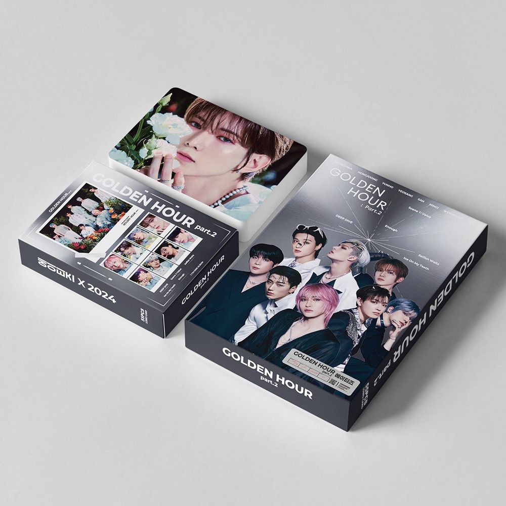 FOTOKARTEN ATEEZ 11. MINI-ALBUM GOLDENE STUNDE Teil 2 55 STÜCKE